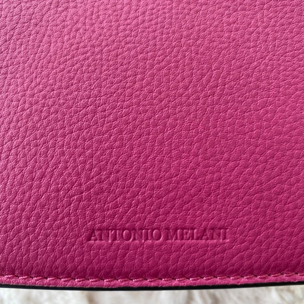Antonio Melani Rosie Crossbody Bag Women Bright Pink Leather‎ Barbiecore Chic